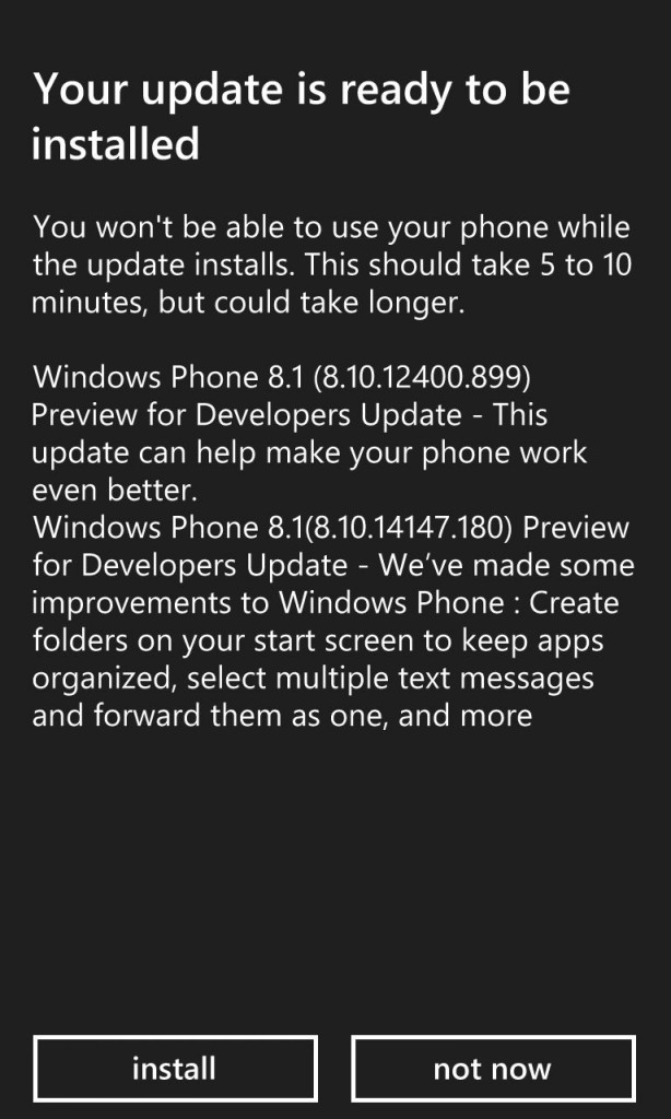 Windows Phone 8.1 Update 1