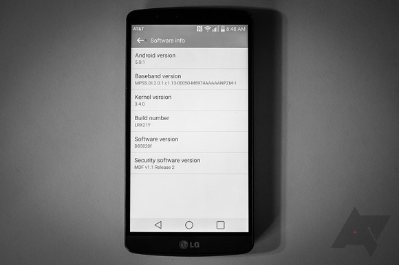 AT&T LG G3 Android Lollipop