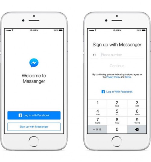 Signup with Messenger without Facebook ID